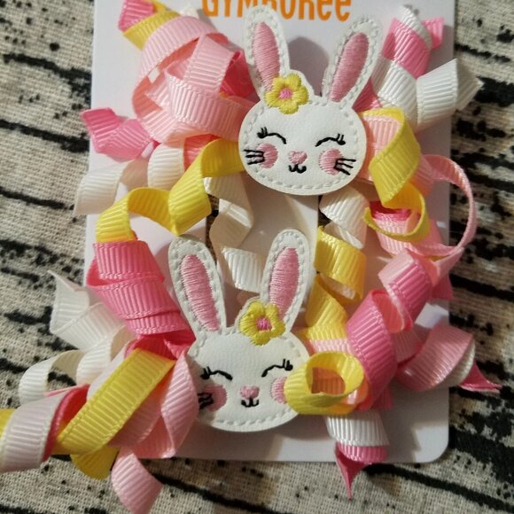 Gymboree Spring Celebrations Easter Bunny Hair Clips Size 2 3 4 5 6 7 8 9 NWT - Picture 1 of 3
